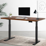 Artiss Standing Desk Motorised Dual Motor Rustic Brwon 140CM HASD-268-BKDF-RBDB-140