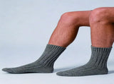 97% Merino Wool Crew Socks for Men & Women 2 Pairs Classic Rib, Thick Wool Socks for Hiking, Work, V1258-DP02-F-515