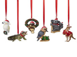 Christabelle Australian Animal Christmas Tree Decorations Set of 6 Hand-Painted Resin Ornaments AUS-ANML-258
