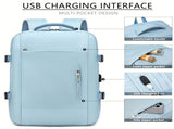 Expansion Backpack Travel Backpack Expandable Storage Multiple Compartments - Beige - Size L V1347-DSZ-BP-001-BEG-L