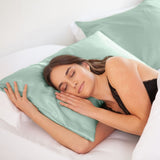 MULBERRY SILK PILLOW CASE TWIN PACK - SIZE 51X76CM - MINT ABM-204375