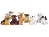 12Pcs Dog Ornaments Waterproof Textured Exquisite Vivid Dog Statues for Garden Lawn Desk Decoration V1294-YM0715-3111210434311