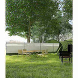 Camping Windbreak with Clear Windows & Carry Bag 725x140cm Black Outdoor Privacy Shelter V63-953281