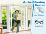 White Magnetic Mosquito Net Door Self-Adhesive Side Opening Curtain Removable Durable Insect Fly and V1188-MS-325-1314