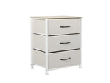 Levede Chest of 3 Drawers Bedside Table Beige CH1051-CR_NZ