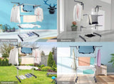 CARLA HOME Folding Drying Rack with Wheels and Adjustable Side Wings for Laundry Rack and LSB-36216