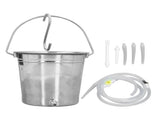 2L Enema Bucket Kit with Silicone Tubing Nozzle Tips Storage Bag Stainless Steel Coffee Milk Barrel V1294-YM0715-3117220132011