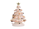 Jingle Jollys Paper Christmas Tree 114CM w/ Star Topper LEDs Xmas Decorations Kit Home Office White PAPER-XMAS-TR-100-WH