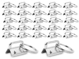 100 Pack Key Fob Hardware 25mm Bulk, Silver Tone Key Chain Fob Wristlet with Key Ring for Wristlet V1192-AZ-W-3430