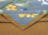 100% Cotton Coverlet Set Embroidered Palm Queen V442-STT-COVERLET-EMBPALM-CHARCOAL-QS