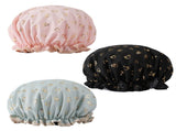 Shower Caps, 3-pack for women, waterproof and double layered V1188-YUUY46-00079