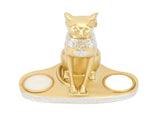 Ancient Egyptian Statue Cat Candle Holder Handwork Creativity Candlestick Egyptian Figurine for V1294-YM0901-3115230130712
