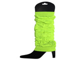 12 LEG WARMERS Knitted Womens Neon Party Knit Ankle Fluro Dance Costume 80s BULK - Fluro Yellow V563-BR-12NNLEGWRMR-FLUYLW