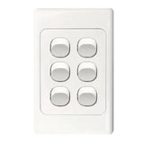 GSME Switch Plate Flush Mount Standard 6 Gang 16A/10AX 250V Vertical White COSWV6G V1202-V1-GSMCOSWV6G