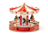 Animated Christmas Carousel with Musical LED-Light Battery Operated Holiday Tabletop Decoration, V1370-AZ4-24729