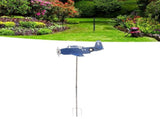 Airplane Weather Vane Iron Stainless Steel Outdoor Wind Spinner Windmill for Garden Patio Lawn Yard V1366-AZ2-W-18542
