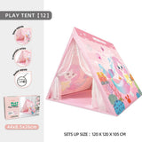 Kids Play Tent for Indoor Outdoor Fun, Waterproof Triangle Teepee with White Mesh Curtains, Spacious V1341-ZY-AALNDJV2-BLUE
