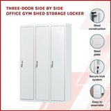 Three-Door Side by Side Office Gym Shed Storage Locker V63-759865