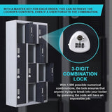 12-Door Locker for Office Gym Shed School Home Storage - 3-Digit Combination Lock V63-839031