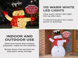 Christabelle 1.21m Snowman Christmas Light Up Display LED Santa Stop Here Sign Outdoor Indoor X 112_MHA710