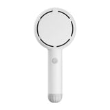 Mini Handheld Fan with LED Light Makeup Mirror Rechargeable Portable Fan White V1263-JX-7309-2