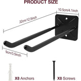Garage Hooks, Wall Mounted Coat Rack, Shed Organizer, Heavy Duty Tool Organizer, Garage Storage V1188-MS-227-2775