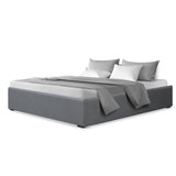 Artiss Bed Frame Double Size Gas Lift Base Grey TOKI BFRAME-E-TOKI-D-GY-AB