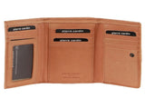 Pierre Cardin Leather Ladies Leather Woven Design Tri-fold Wallet in Apricot V563-PC3693-APRICOT