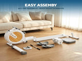 Everfit Rowing Machine for Home Magnetic Rowing Machine App Compatible Quiet Exercise Equipment ROWING-C-MAG-16L-DT-WH