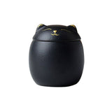 Ceramic jar, 500ml food container, Japanese Lucky Cat tea jar, ceramic tea jar with lid V1366-AZ2-W-07098