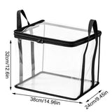 Large Clear Plastic Storage Bag with Zipper and Handle Heavy Duty Transparent Moving Tote for V1366-AZ2-W-17209