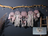 5-Piece Bohemian Handmade Dreamcatcher Wall Hanging Set - Nordic Style Feather Room Decor V888-ELOSUNG42451