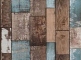 Self Adhesive Vinyl Wallpaper For Furniture Countertop Emerald green brown wood grain Pattern V1188-MS-523-004