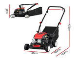 Giantz Petrol Lawn Mower 149cc 4 Stroke Hand Push 16in Grass Cutter Lawnmower MOWER-GAS41-RDBK