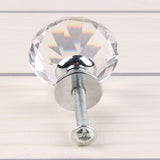 10 Pieces Glass Cupboard Knobs Crystal Diamond Shape Pull Handle for Drawers Dresser Wardrobe V1237-ZY-528-262