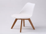 2X Retro Dining Cafe Chair Padded Seat WHITE V274-FT-J900-WH2