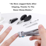 Large Nail Clippers Set, 5 Pcs Sharp Toenail and Fingernail Clippers for Men and Women V1370-AZ4-08485