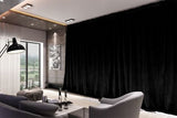 Large Thick Velvet Blockout Curtains 580x 270cm PINCH PLEAT 2 panelHooks Black V702-CNB9-1LG