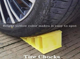 4 Pack Wheel Chocks, Non Slip Base, Tire ChocksHeavy Duty Safety Wheel Chocks for RV, Trailer - Car V1259-DP01-A-3872