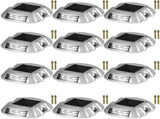 Driveway Lights 12-Pack Solar Driveway Lights Bright White with Screws Solar Deck Lights Outdoor V952-TYNDD12JTWH000001V0