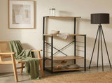 CARLA HOME 4 Tier Bakers Rack Microwave Stand - Oak Finish - Brown - Kitchen Rack V178-36444