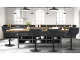 Artiss 2x Bar Stools Vintage Leather Swivel Gas Lift Black BA-K-0224-BKX2