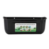 2PCS Hanging Poultry Feeder Plastic Livestock Feeding Trough for Chicken Geese Sheep Deer Dog Black V1294-YM0901-3111250052411