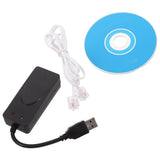 Compact Black USB Modem Adapter with Dual USB Ports for Home Faxing and Fast Internet Connectivity V1366-AZ2-W-17448
