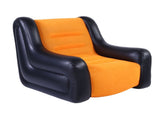 Inflatable Couch Single Sofa PVC Flocking Blow Up Sofa Chair with Armrest for Indoor Outdoor Use V1294-YM0901-3116250021411