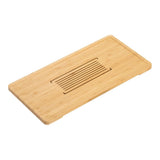 1Pc Bamboo Drain Tray for Kitchen Chocolate Color Storage Plate V1192-AZ-W-29158