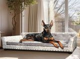 Large Leather Velvet Dog Sofa Lounge Bed V767-P-XD1278-L