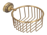 Brass Antique Toilet Roll Holder Punch Free Stable Wall Mount Paper Towel Rack for Bathroom V1294-YM0626-3112220089411