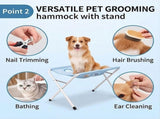 Foldable Pet Bathing Stand, Pet Grooming Hammock - Quick-Dry Mesh, 8 Holes, Holds 44 lbs for Washing V1366-AZ2-W-15315