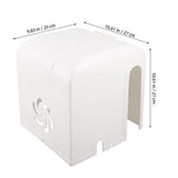White Plastic Outdoor Pool Pump Cover with Ventilation for and Weather Resistance V1369-AZ3-W-19192